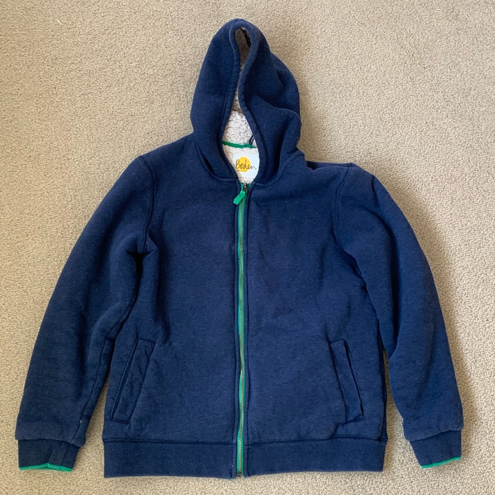 Boys fleece-lined hoodie in EUC age 13-14 yrs